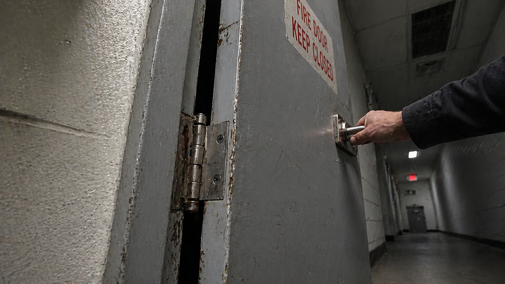 worn door hinge barrel play